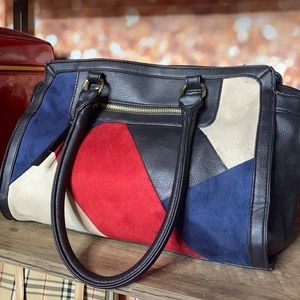 Color Block Medium Handbag